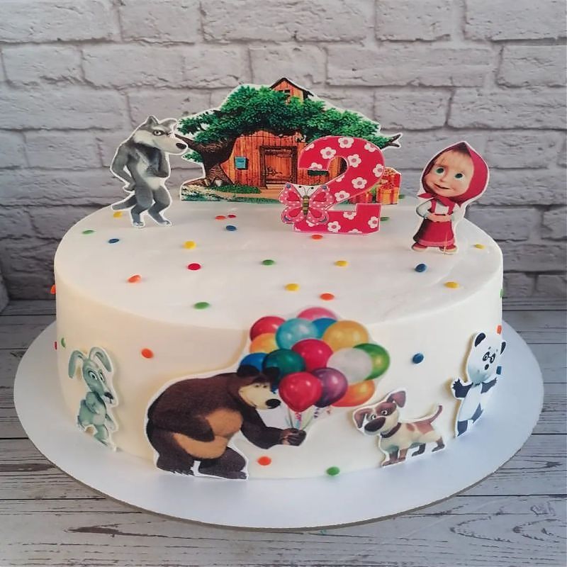 Торт Маша и Медведь праздничный №290202