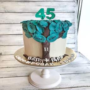 Торт на 45 лет свадьбы №115710