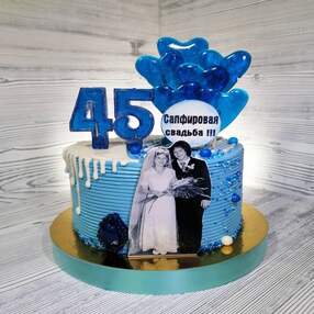 Торт на 45 лет свадьбы №115730