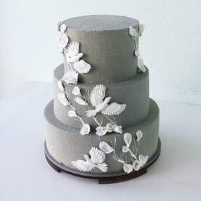 Серый свадебный торт №118709