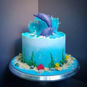 Торт с дельфинами №126204