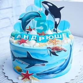 Торт с дельфинами №126212