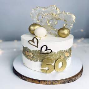 Торт на 50 лет свадьбы №115835