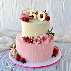 Торт на 50 лет свадьбы №115841