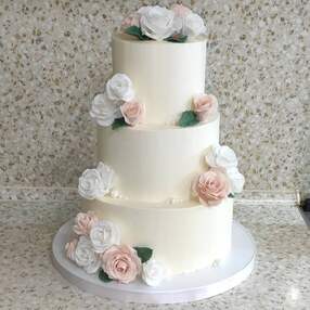 Белый свадебный торт №116507