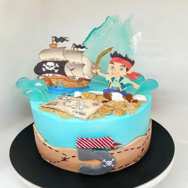 Торт Остров сокровищ с пиратом №194321