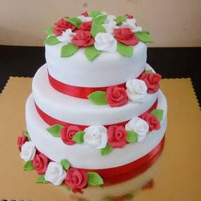 Красно-белый торт №117413