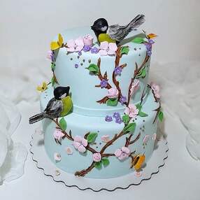 Свадебный торт с Птичками №119805
