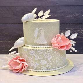 Свадебный торт с Птичками №119814