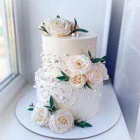 Розовый свадебный торт №118411