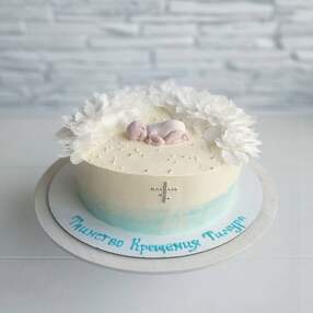 Торт на крещение мальчика №129413