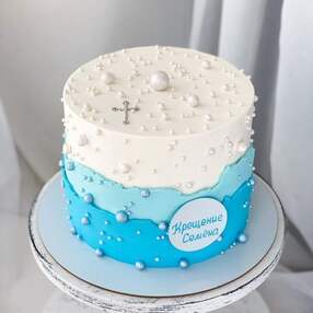 Торт на крещение мальчика №129439