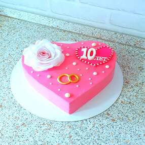 Торт на 10 лет свадьбы №113508