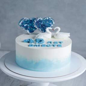 Свадебный торт с Лебедями №119702