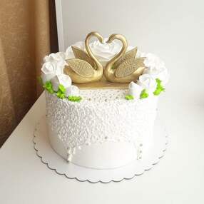 Свадебный торт с Лебедями №119705
