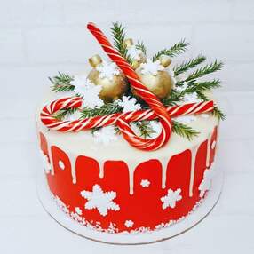 Торт новогодний с елочками №105813