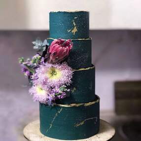 Зеленый свадебный торт №116908
