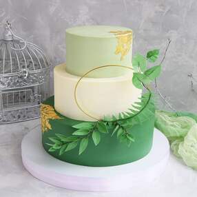 Зеленый свадебный торт №116914