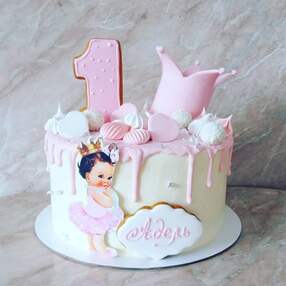 Торт на 1 годик девочке №124116