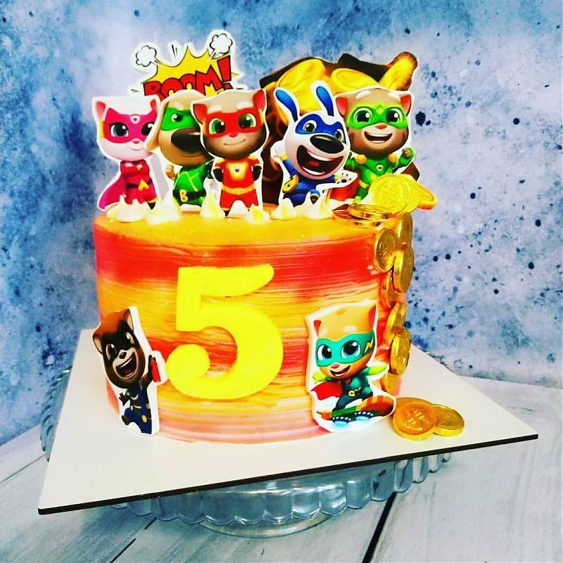 Торт Говорящий Том на 5 лет №292409
