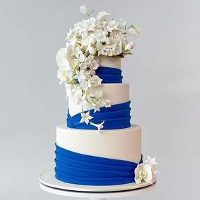 Синий свадебный торт №118825