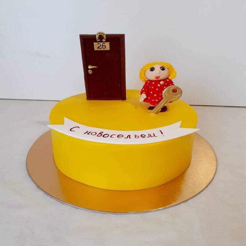 Торт на Новоселье дверь с домовенком №105006
