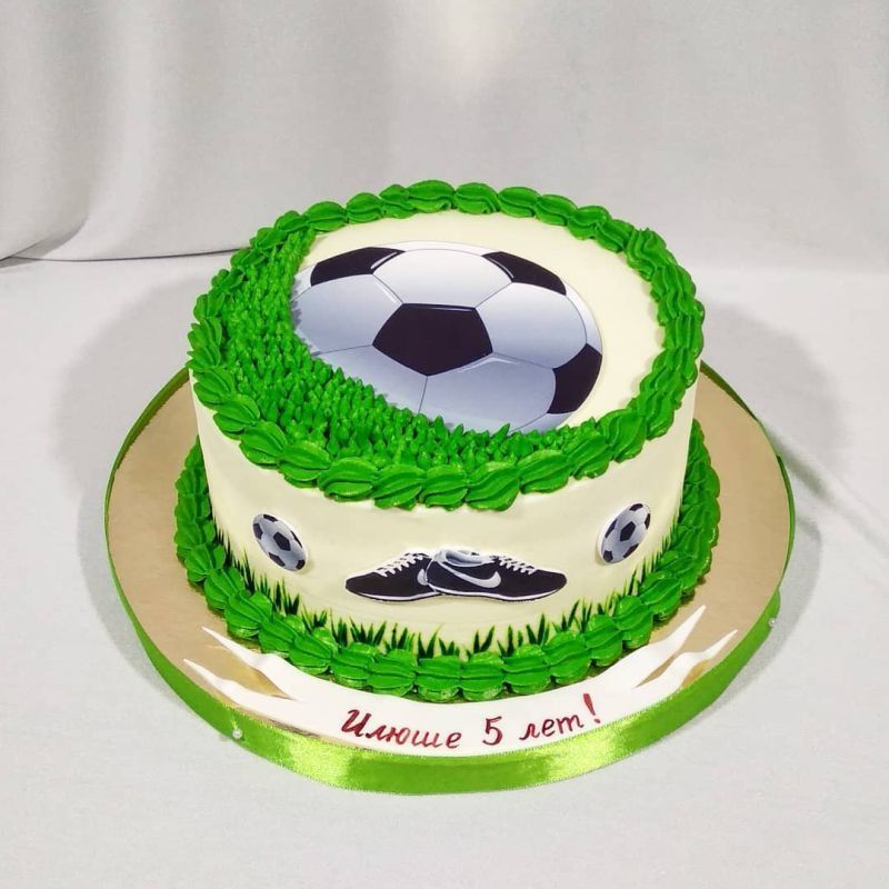 Детский торт футбольный - 70 фото