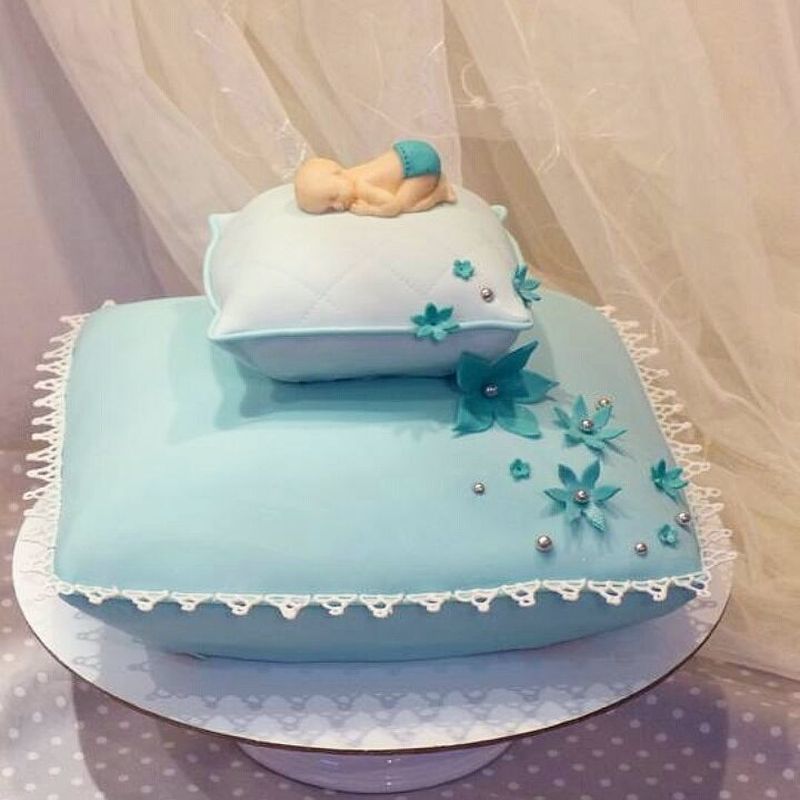 Торт подушка голубой №140106
